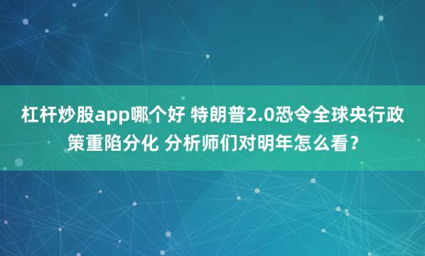 杠杆炒股app哪个好 特朗普2.0恐令全球央行政策重陷分化 分析师们对明年怎么看？
